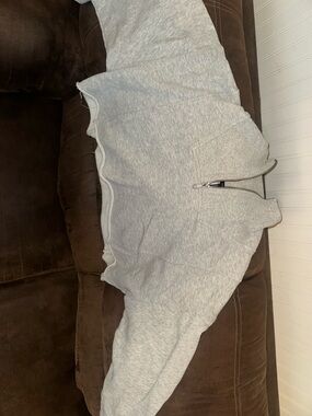 Forever 21 Light Gray Quarter-Zip Pullover